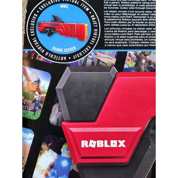 NERF ROBLOX MM2 SHARK SEEKER DART BLASTER w/ EXCLUSIVE VIRTUAL CODE NIB - Picture 4 of 4